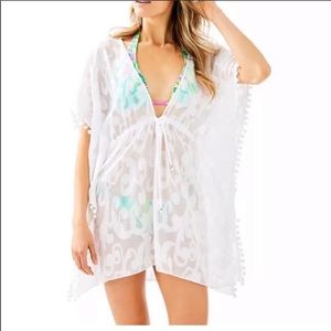 Bnwot lilly cover up with pompoms